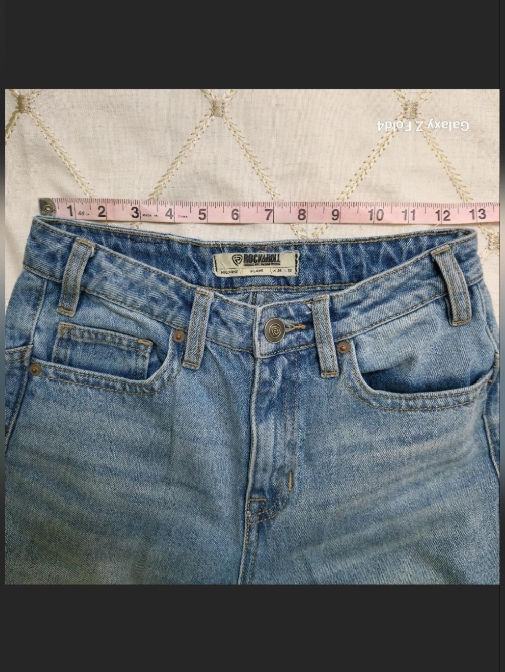 Rock & Roll Denim High Rise Flare Jeans Size 25 EUC Western - Picture 5 of 6